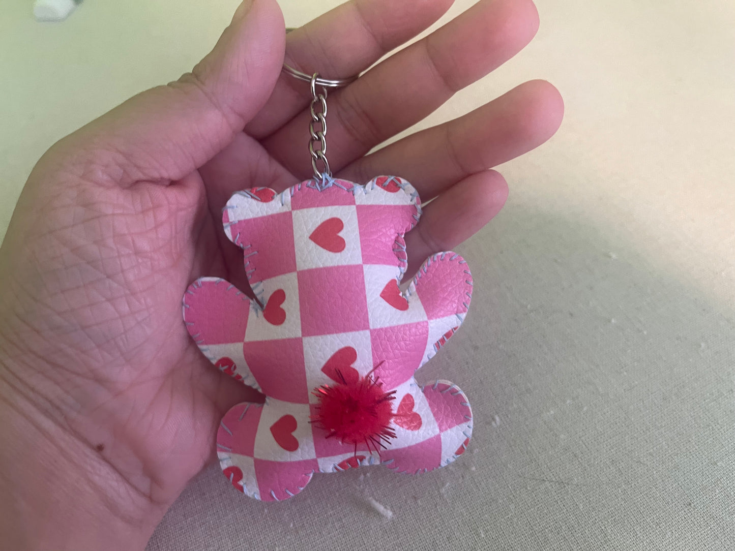 Hand stitched teddy bear 🧸 keychain